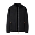 thumbnail image 1 of SBYOJLPB Jackets for Men Men'S Solid Color Pocket Zipper Long Sleeved Fleece Cotton Jacket, 1 of 5