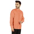 thumbnail image 3 of Bestman Solid Button-Down Shirt For Mens Chinese Collar Front Placket Formal Shirts, 3 of 7