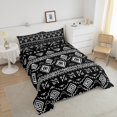 thumbnail image 4 of Erosebridal Boho Aztec Bedding Todder Comforter Set, Western American Tribal Down Comforter, Black, Reversible 2 Pieces, 4 of 8