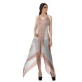 thumbnail image 1 of Moomaya Robe à Ourlet en Foulard pour Femmes, Imprimée, Col en V, Ourlet Asymétrique, 1 of 4