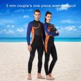 thumbnail image 3 of Combinaisons de Plongée 3 mm Caractères Chinois Combinaison de Plongée Maillot de Bain pour Couple Élasticité Protection UV Combinaison de Surf pour Plongée en Apnée Surf Femmes orange m, 3 of 6