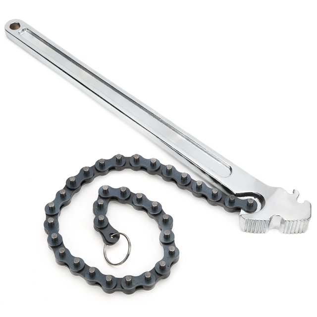 Hand Tool, Vanadium Steel Chain Wrench Strong Grip Polished 15in For Home 12in,15in