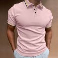 thumbnail image 1 of ylioge Mens Casual Golf Tees Shirts Pullover Short Sleeve Tshirts Shirt Button Collared Basic Solid Color Loose Comfort Relaxed Office Work Tops, 1 of 8