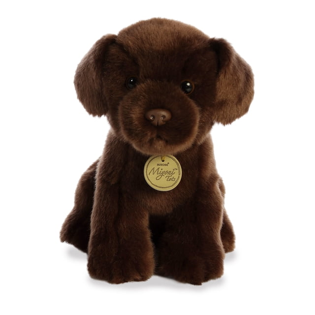 Aurora Stuffed Animals - Chocolate Lab Pup Aurora 11"