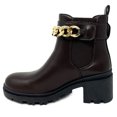 thumbnail image 3 of Women's Lug Sole Mid Chunky Block Heel Fashion Elastic Panel Ankle Bootie, 3 of 4