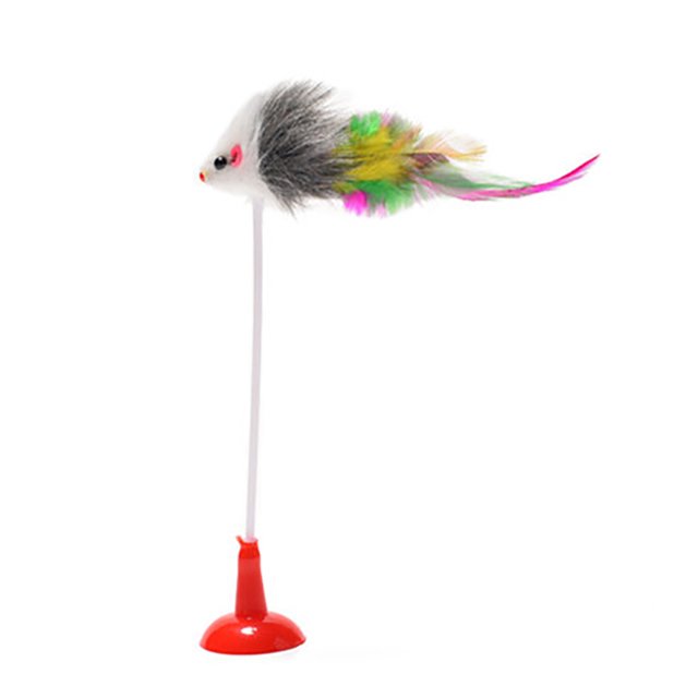 Cat Teaser Toy Funny Sucker Mouse Cat Interactive Toy Cat Play Toy for Kitten