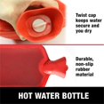 thumbnail image 4 of Sac de Douche en Caoutchouc de Silicone Réutilisable 2 L Rouge pour l'Hygiène Personnelle à la Maison et le Nettoyage, 4 of 8