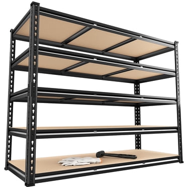 Exenoray 48" W  5-Tier Garage Shelving, Heavy Duty 3080LBS Adjustable Metal Storage Shelves, 48"W x 24"D x 72"H for Garage Basement