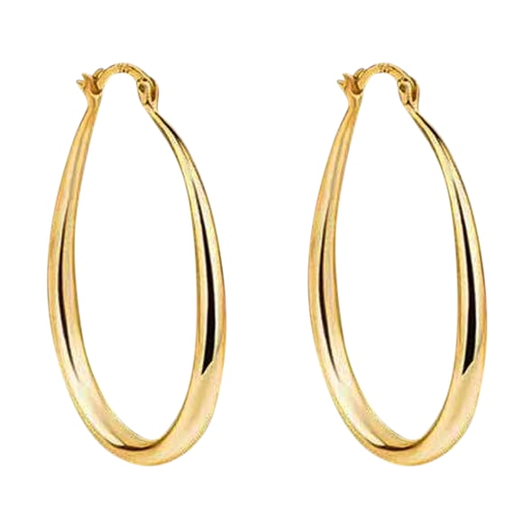 Riforla Fashion Gold Color Oversize Hoop Earrings for Women Big Metal Round Circle Earrings Fashion Simple Earring Gold Earrings Jewelry Gift for Women Womens Jewelry Gold
