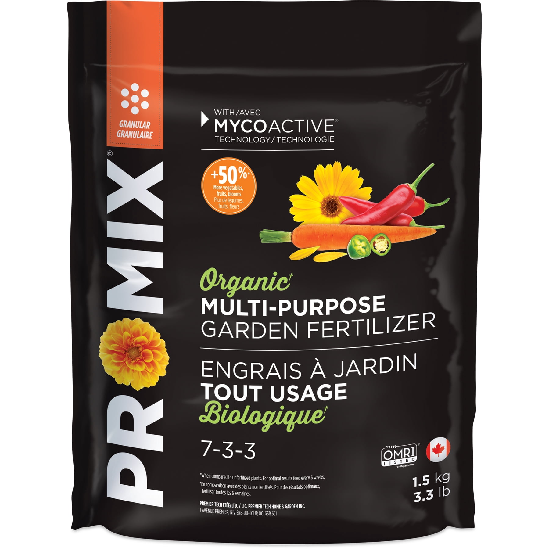 PRO-MIX® Organic Multi-Purpose Garden Fertilizer 7-3-3, 1.5 kg
