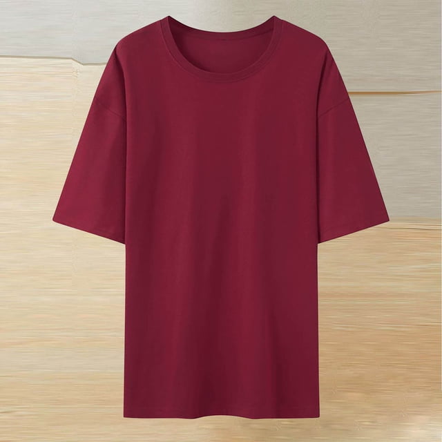 T-Shirt pour Femme, Haut Décontracté en Coton à Manches Courtes et Col Rond, T-Shirt de Base pour le Quotidien