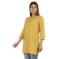 thumbnail image 3 of Moomaya Hauts pour Femmes Tunique en Rayonne à Blocs Imprimés Tunique à Manches 3/4 Blouse d'Été, 3 of 8