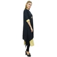 thumbnail image 3 of Bimba Kurta à Ourlet Asymétrique Ligne A Double Couche Noir & Beige pour Femmes-24, 3 of 7