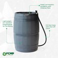 thumbnail image 3 of FCMP Outdoor RC45 45 Gallon Outdoor Rain Water Catcher Barrel Container, Grey, 3 of 9
