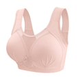 thumbnail image 1 of Bras for Women Middle Aged and Elderly Bras Without Steel Rings Large Size Underwear Front Button Style Bra Comfortable Bra Plus Size Bra Watermelon Red 44, 1 of 2