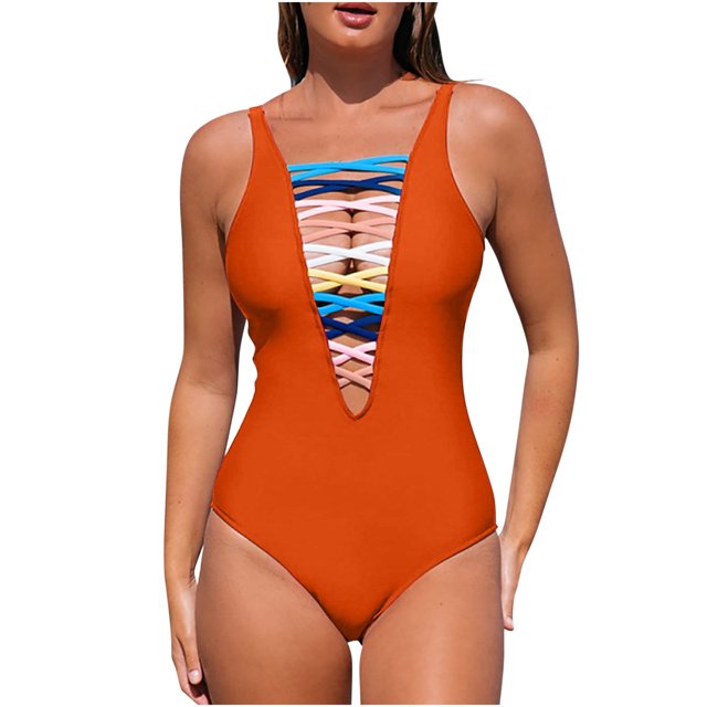 Bikini Sets for Women Bikini Print Strappy Back Set Swimsuits Plus Size Bathing Suits Tankinis Swimwear