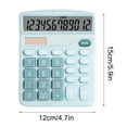 thumbnail image 4 of Calculator 12 Digit Desktop, Xinsrenus Dual-Power Basic Calculator with Large LCD Display, Solar Battery Powered Extra-Large Screen for Office Home School, Blue, 4 of 5