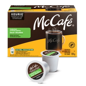 McCafé Haut de gamme Rôti moyen foncé, décaféiné, cafetières K-Cup