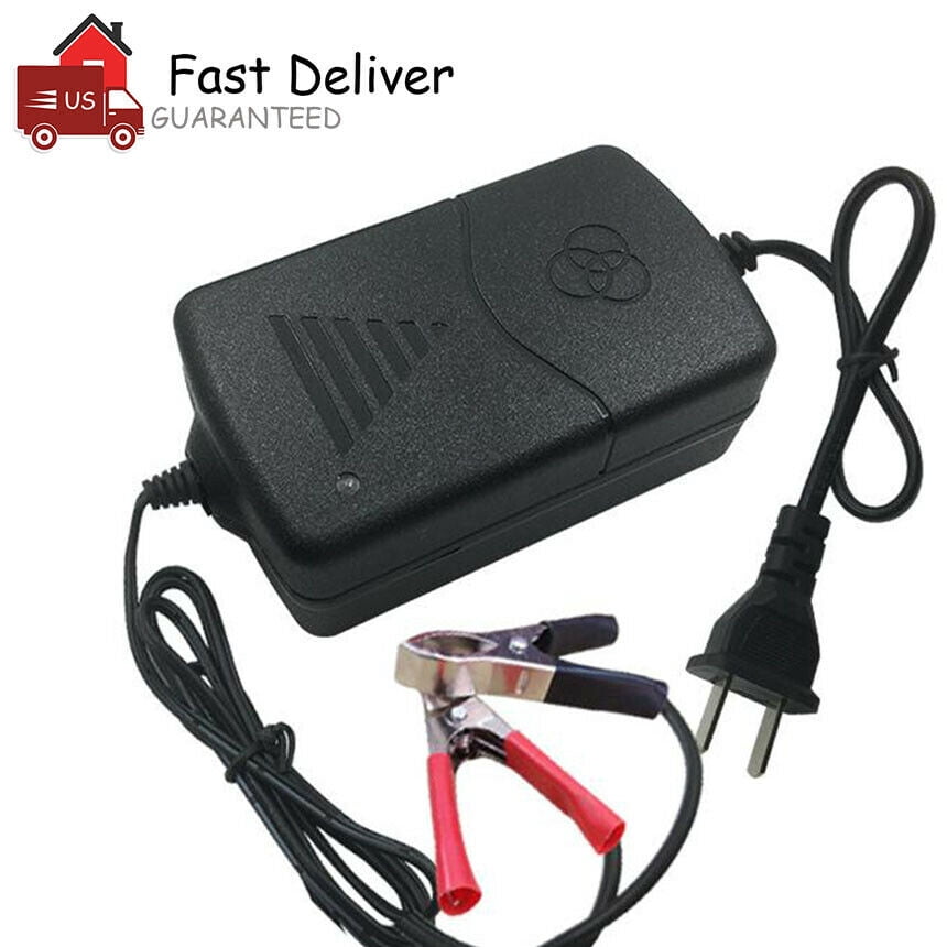 12V Battery Charger Maintainer Amp Volt Trickle Smart Universal Multi- Mode Rechargeable Compact Battery Charger Tender Maintainer for Auto Car Truck Motorcycle