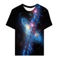 thumbnail image 1 of LUOGENLI T-shirts pour Femmes Col Rond Étoile Mode Décontractée Imprimé Manches Courtes T-shirts Graphiques Vêtements d'Été Amusants T-shirts Graphiques Vêtements d'Été Noir P, 1 of 4
