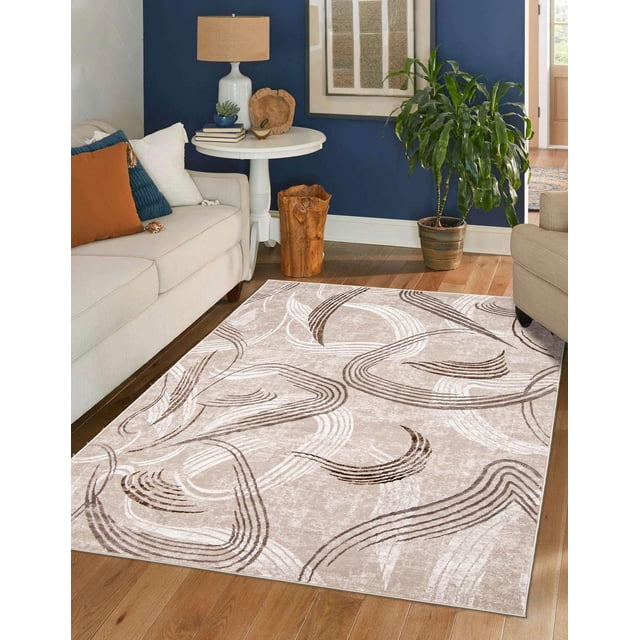 ECARPET Wisp Contemporary/Modern Area Rug for Living Room, Bedroom, Dining Room, Entrance, Hallway and More.