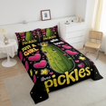 thumbnail image 4 of Pickle Comforter Set Twin Size,Cartoon Vegetable Printed Bedding Sets Cute Cucumber Pattern Bedding Comforter Sets for Pickle Lovers Down Comforter Cute Pickle Print Duvet Set, 4 of 7