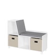 thumbnail image 1 of RiverRidge® Home Book Nook Collection Storage Bench with Cubbies in White for Kids with 2-Piece Taupe Bins, 1 of 5