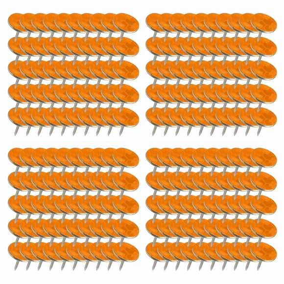 Guoxiu Liquidation Lot de 100 Pointes Réfléchissantes Pointes de Marquage de Sentier Pointes Lumineuses Marqueurs de Sentier Réfléchissants Pointes Réflectrices de Chasse Pointes de Pouce Réfléchissantes pour Sentier pour Chasse Randonnée Camping Support d'Arbre