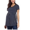 thumbnail image 3 of POINTERTECK Follure Femmes Maternité Manches Courtes Tops de Mode Grossesse T-shirt Vêtements, 3 of 4