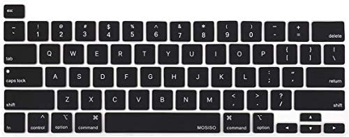 MOSISO Housse de Clavier Compatible avec MacBook Pro 13 Pouces 2020 A2338 M1 A2289 A2251 & MacBook Pro 16 Pouces 2019 A2141