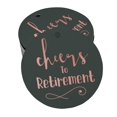 thumbnail image 1 of Inkdotpot Pack Of 50 Cheers To Retirement Favor Paper Tags Craft Real Rose Gold Foil Hang Tags, 1 of 1