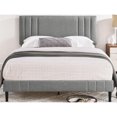 thumbnail image 1 of DeCoro Chicago Modern Tufted Upholstered Platform Queen Size Bed Frame, Grey, 1 of 11