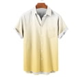 thumbnail image 4 of Pisexur Shirts for Man T Hommes Mode Décontractée Col Rabattu Impression Dégradée Chemise à Manches Courtes Blouse Jaune, m Chemises de Golf Hommes & Chemises Hommes, 4 of 7