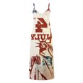 thumbnail image 5 of SMihono Robe d'Été Grande Taille pour Femmes Style Été 2023 Jour de l'Indépendance Imprimé Vacances Bretelles Col en V, 5 of 5
