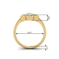 thumbnail image 3 of Bague de Fiançailles pour Femme en Argent 925 Plaqué Jaune, Forme Ovale 8x6 mm Lapis, 3 of 4