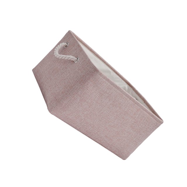 relayinert Contenant de Rangement pour l'Organisation et Poignée en Corde Robuste Boîte de Rangement Pliable Rose Pâle 31*21*13 1 Ensemble