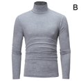 thumbnail image 1 of Mens Turtle Roll High Neck Jumper Warm Fleece Pullover Long Sleeve Sweater V0A4, 1 of 9