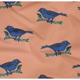thumbnail image 4 of oneOone Organic Cotton Poplin Twill Fabric Branch & Bird Block Print Fabric BTY 42 Inch Wide, 4 of 4