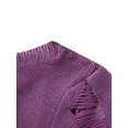 thumbnail image 4 of Robe Mini Ajourée pour Femmes à Manches Longues, Col Rond, Moulante, en Maille, Courte, Portefeuille, Dos Nu, Tenue de Boîte de Nuit, 4 of 6