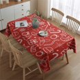 thumbnail image 5 of Merry Christmas Tablecloth Wrinkle Resistant Washable Tablecolths Table Covers Snowman Snowflake Silver Tablecloth for Dining Kitchen Restaurant Birthday Rectangle,60x84inches, 5 of 5