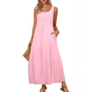 Liquidation d'Économies d'Été! Robe Courte Décontractée Sans Manches pour Femme, Été Printemps, Col Rond, Débardeur Ample, Robe Courte de Plage, Tendance pour Vacances, Plage Ou Événements Décontractés Liquidation Ventes Aujourd'hui Aubaines Prime
