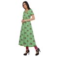 thumbnail image 2 of Moomaya Printed Front Slit Dresses For Women Short Sleeve Kurti Summer Wear, 2 of 6