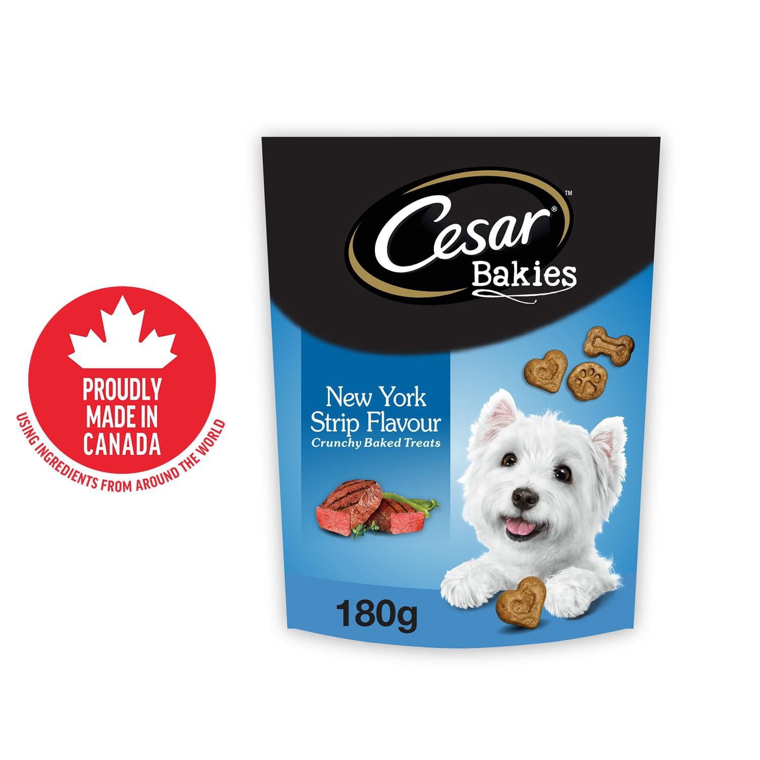 Gâteries pour chiens CESAR BAKIES, petits chiens adultes, saveur de contre-filet