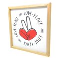 thumbnail image 2 of L'amour en Bois Paix Doigt Signe Décoratif Art Mural, 2 of 4