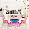 thumbnail image 4 of Gymax Plastic Children Kids Table & Chair Set 3 PC Play Furniture, 4 of 10