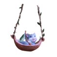 thumbnail image 2 of Abbracc Hanging Hammock Swing Animal Statue Animal Sculpture for Car Rearview Mirror Kitten, 2 of 9