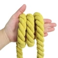 thumbnail image 4 of Unique Bargains 39 Feet Tug of War Rope for Adults Teen 3-Strand Natural Twisted Cotton Rope with Flag Yellow, 4 of 7
