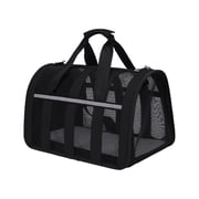 EARKITY Pet Carriers, Cat Carrier, Dog Carrier, Portable Soft-Sided Pet Carriers Travel Bag, Collapsible Hand Bag, Airline Approved, Breathable Durable Bite-Resistant Mesh with Removable Washable Mat