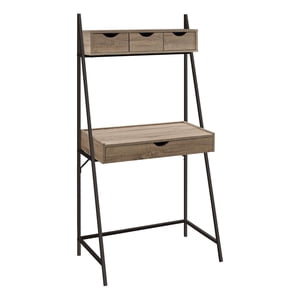 Monarch Specialties Bureau d'ordinateur, Bureau à la maison, Ordinateur portable, Tiroirs de rangement, 32"l, Travail, Métal, Stratifié, Brun, Noir, Contemporain, Moderne