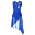 thumbnail image 4 of XUNZOO Robe de Danse Lyrique pour Filles Costume de Danse Ballet Jazz Latin Performance Camisole à Sequins Bleu Royal 8, 4 of 6
